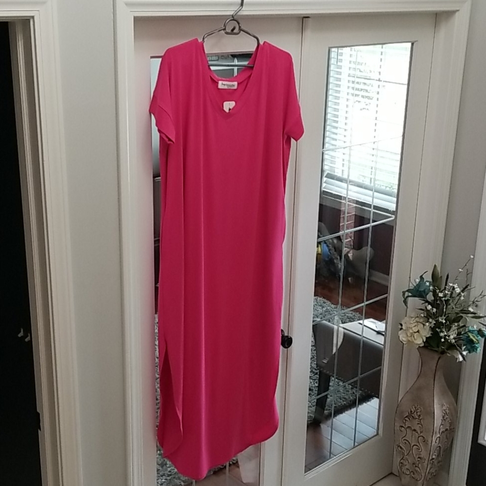 Pink oversized casual dress